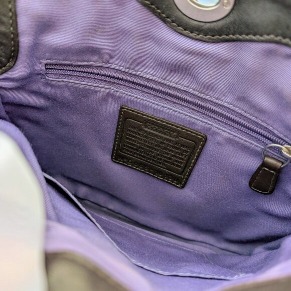 COACH Chelsea Pebbled Brown Leather Turn Lock Small Bag Handbag Purse D06S-10130 - Picture 10 of 11